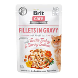 Brit - aliments humides pour chats vafo praha s.r.o. prend soin kot SASZ.85G fg turquie et saumon 24 104-100528