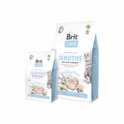 Brit Care Cat Grain-Free Sensitive 7 kg, Adulte, Toutes races, Pomme, Camomille, Noix de coco, Airelle, Hareng, Insecte, Foie ...