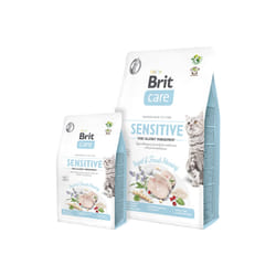 Brit Care Cat Grain-Free Sensitive 7 kg croquette pour chat Adulte Pomme, Camomille, Noix de coco, Airelle, Hareng, Insecte, Foie, Pois