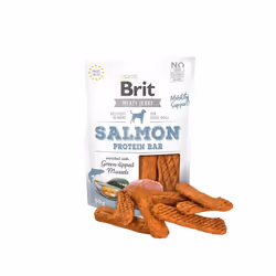 Brit Jerky Snack, Friandises, Chien, Adulte, Saumon, 80 g, Sans sucre