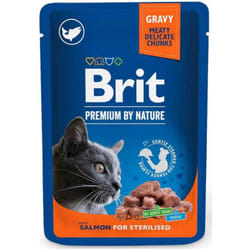 Premium cat Adult Stérilisé Saumon (sachet) 100 g - Brit