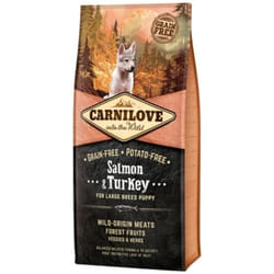 Croquettes pour chiots - CARNILOVE - Saumon et Dinde - 4 kg - Grandes races - Nutrition équilibrée