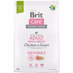 BRIT Care Dog Sustainable Adult Small Breed Chicken & Insect - Dry dog food - 3 kg