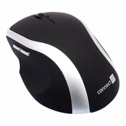 Connect IT CI-261, Droitier, Laser, RF sans fil, 1000 DPI, Noir, Argent
