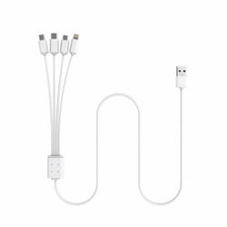 Connect IT 212051 câble USB 1,5 m USB A USB C/Micro-USB B/Mini-USB B/Lightning Blanc