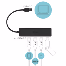 i-tec Advance USB 3.0 Slim Passive HUB 4 Port - Vue supplémentaire 4