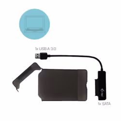 i-tec MySafe USB 3.0 Easy 2.5" External Case – Black - Vue supplémentaire 6