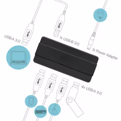 i-tec USB 3.0 Charging HUB 4 Port + Power Adapter - Vue supplémentaire 4