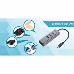 i-tec Metal USB-C HUB 3 Port + Gigabit Ethernet Adapter - Vue supplémentaire 8