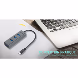 i-tec Metal USB-C HUB 4 Port - Vue supplémentaire 5