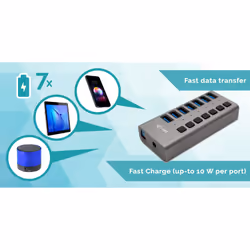 i-tec USB 3.0 Charging HUB 7port + Power Adapter 36 W - Vue supplémentaire 4