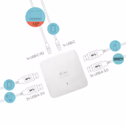 i-tec Metal USB-C Charging HUB 4x USB 3.0 + Power Delivery 60W