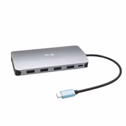 i-tec Metal USB-C Nano 3x Display Docking Station + Power Delivery 100 W, Avec fil, USB 3.2 Gen 1 (3.1 Gen 1) Type-C, 100 W,  ...