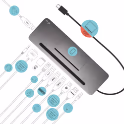 i-tec Metal USB-C Ergonomic 4K 3x Display Docking Station + Power Delivery 85 W - Vue supplémentaire 8
