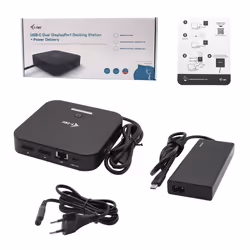i-tec USB-C Dual Display Docking Station with Power Delivery 65W + Universal Charger 77 W - Vue supplémentaire 8