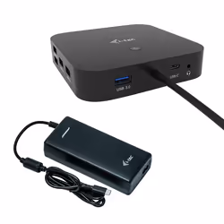i-tec USB-C Dual Display Docking Station with Power Delivery 100 W + Universal Charger 100 W, Avec fil, USB 3.2 Gen 1 (3.1 Ge ...