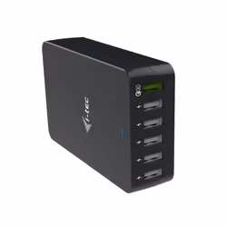 i-tec USB Smart Charger 6x USB-A Port 52W, Intérieure, Secteur, 5 V, 2,4 A, 1,5 m, Noir