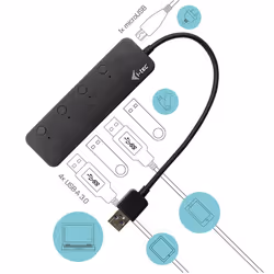i-tec USB 3.0 Metal HUB 4 Port with individual On/Off Switches - Vue supplémentaire 4