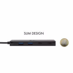 i-tec Metal C31HUBMETAL2A2C hub & concentrateur USB 3.2 Gen 1 (3.1 Gen 1) Type-C 5000 Mbit/s Noir