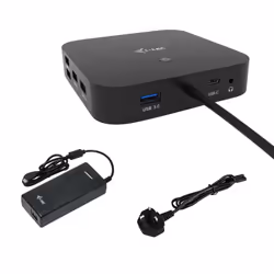 i-tec USB-C HDMI DP Docking Station with Power Delivery 100 W + Universal Charger 100 W, Avec fil, USB 3.2 Gen 1 (3.1 Gen 1) ...