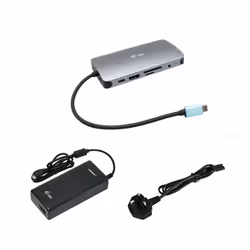 i-tec USB-C Metal Nano Dock HDMI/VGA with LAN + Charger 112W, Avec fil, USB 3.2 Gen 1 (3.1 Gen 1) Type-C, 100 W, 3,5 mm, 10,1 ...