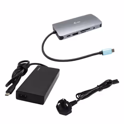 i-tec Metal USB-C Nano Dock HDMI/VGA with LAN + Universal Charger 77 W, Avec fil, USB 3.2 Gen 1 (3.1 Gen 1) Type-C, 100 W, 3, ...
