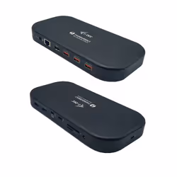 i-tec Thunderbolt 3/USB-C Dual 4K Docking Station + USB-C to DisplayPort Cable (1,5 m) + Power Delivery 60W, Avec fil, Thunde ...