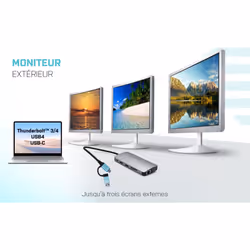 i-tec USB 3.0 USB-C/Thunderbolt 3x Display Metal Nano Dock with LAN + Power Delivery 100 W - Vue supplémentaire 5