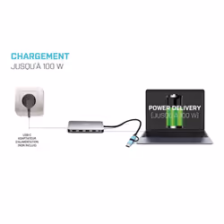 i-tec USB 3.0 USB-C/Thunderbolt 3x Display Metal Nano Dock with LAN + Power Delivery 100 W - Vue supplémentaire 7