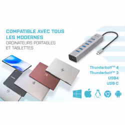 i-tec USB-C Charging Metal HUB 7 Port - Vue supplémentaire 4