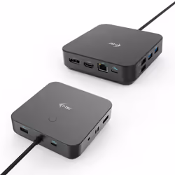 i-tec USB-C HDMI Dual DP Docking Station with Power Delivery 100 W, Avec fil, USB 3.2 Gen 1 (3.1 Gen 1) Type-C, 10,100,1000 M ...