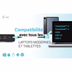 i-tec USB 3.0 / USB-C / Thunderbolt 3 Dual Display Docking Station Gen2 + Power Delivery 100W - Vue supplémentaire 7