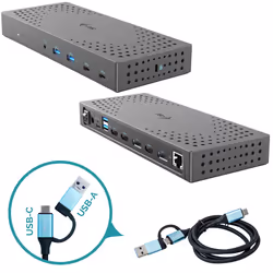 i-tec USB 3.0 / USB-C / Thunderbolt, 3x 4K Docking Station Gen 2 + Power Delivery 100W, Avec fil, USB 3.2 Gen 2 (3.1 Gen 2) T ...
