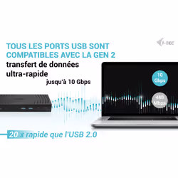 i-tec USB 3.0 / USB-C / Thunderbolt, 3x 4K Docking Station Gen 2 + Power Delivery 100W - Vue supplémentaire 10