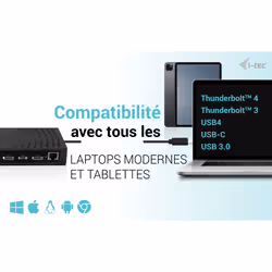 i-tec USB 3.0 / USB-C / Thunderbolt, 3x 4K Docking Station Gen 2 + Power Delivery 100W - Vue supplémentaire 11