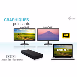 i-tec USB 3.0 / USB-C / Thunderbolt, 3x 4K Docking Station Gen 2 + Power Delivery 100W - Vue supplémentaire 9