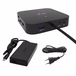 i-tec USB-C HDMI Dual DP Docking Station with Power Delivery 100 W + Universal Charger 100 W, Avec fil, USB 3.2 Gen 1 (3.1 Ge ...