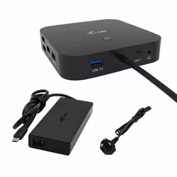 i-tec USB-C HDMI Dual DP Docking Station with Power Delivery 100 W + Universal Charger 100 W, Avec fil, USB 3.2 Gen 1 (3.1 Ge ...