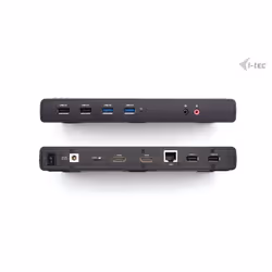 i-tec CADUALHDMIDOCKPDIT station d'accueil Avec fil USB 3.2 Gen 1 (3.1 Gen 1) Type-C Noir