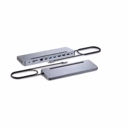 i-tec USB-C Metal Ergonomic 3x 4K Display Docking Station + Power Delivery 100 W, Avec fil, USB 3.2 Gen 1 (3.1 Gen 1) Type-C, ...