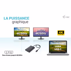 i-tec USB-C Dual 4K/60Hz (single 8K/30Hz) DP Video Adapter - Vue supplémentaire 11