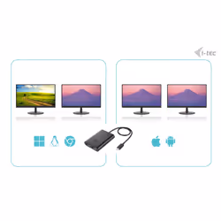 i-tec USB-C Dual 4K/60Hz (single 8K/30Hz) DP Video Adapter - Vue supplémentaire 5