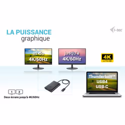 i-tec USB-C Dual 4K/60Hz (single 8K/30Hz) HDMI Video Adapter - Vue supplémentaire 11