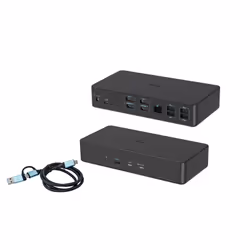 i-tec CADUAL4KDOCKPD2IT, Avec fil, USB 3.2 Gen 1 (3.1 Gen 1) Type-C, 100 W, 3,5 mm, 10,100,1000 Mbit/s, Noir