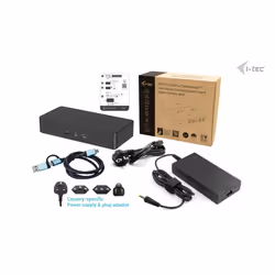 i-tec CADUAL4KDOCKPD2IT station d'accueil Avec fil USB 3.2 Gen 1 (3.1 Gen 1) Type-C Noir