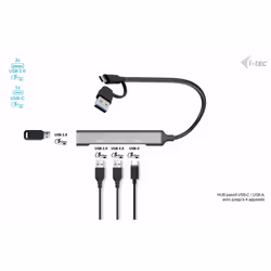 i-tec USB-C/USB-A Metal HUB 1x USB 3.0 + 3x USB 2.0 - Vue supplémentaire 5