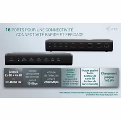 i-tec Universal 6x 4K/60Hz Display Docking Station + Power Delivery 140W - Vue supplémentaire 5
