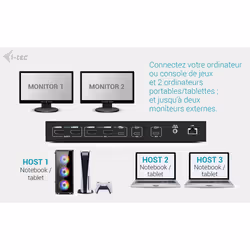 i-tec USB-C KVM Dock PRO for Three Hosts, Dual Video, with 2x Power Delivery, max 92W - Vue supplémentaire 7