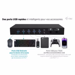 i-tec USB-C KVM Dock PRO for Three Hosts, Dual Video, with 2x Power Delivery, max 92W - Vue supplémentaire 8