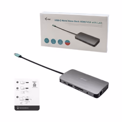 i-tec Metal USB-C Nano Dock HDMI/VGA with LAN + Charger 100W - Vue supplémentaire 5